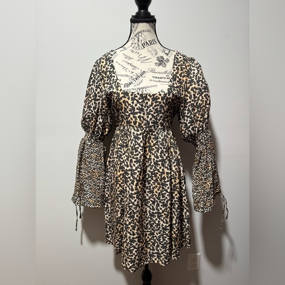 Maaji Leopard Bishop Sleeve Sundress - Picture 2 of 5